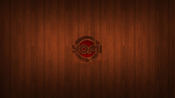 Yomi inspired wallpaper, wooden dojo floor with yomi logo carved out