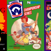 Five NES game box covers arranged horizontally: Life Force Salamander featuring a monstrous alien face with organic tunnels, Disney's The Lion King with silhouettes against an orange sunset, Little League Baseball Championship Series showing young players around a baseball, Little Nemo the Dream Master depicting a boy in pajamas with dream creatures and a crescent moon, and Little Ninja Brothers showing cartoon ninja characters in colorful action scenes