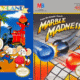 NES game box art collection featuring Major League Baseball, Maniac Mansion, Mappy-Land, Marble Madness, Mario Bros., and Mario & Yoshi for Nintendo Entertainment System